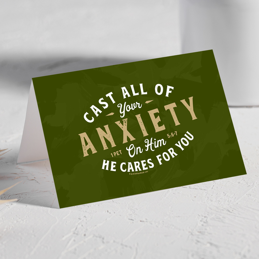 Cast Your Anxiety 5x7 Greeting Card (Downloadable)